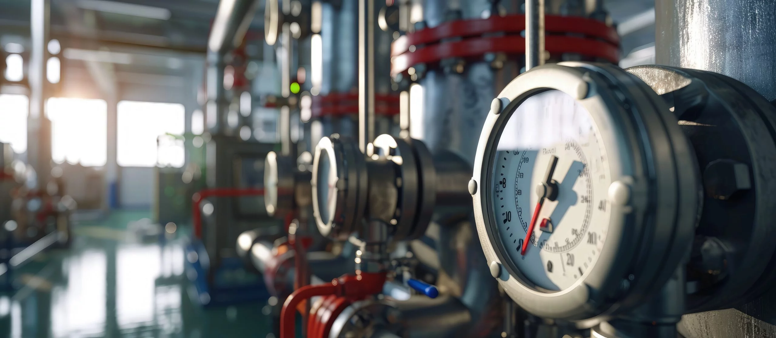 Pipe system pressure gauge and valve control